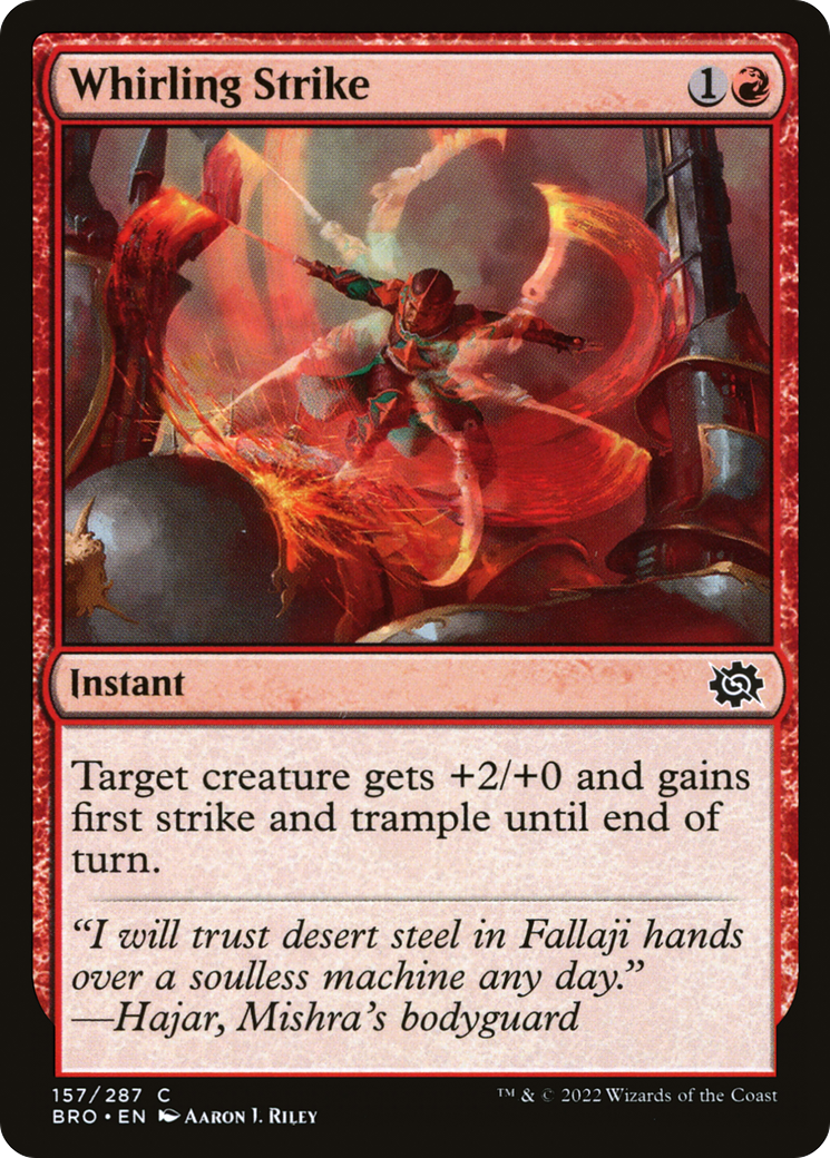 Whirling Strike (BRO-157) - The Brothers' War - Premium MTG Single from Wizards of the Coast - Just $0.08! Shop now at Game Crave Tournament Store