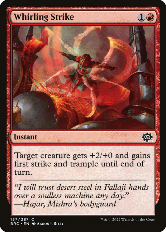 Whirling Strike (BRO-157) - The Brothers' War - Premium MTG Single from Wizards of the Coast - Just $0.08! Shop now at Game Crave Tournament Store