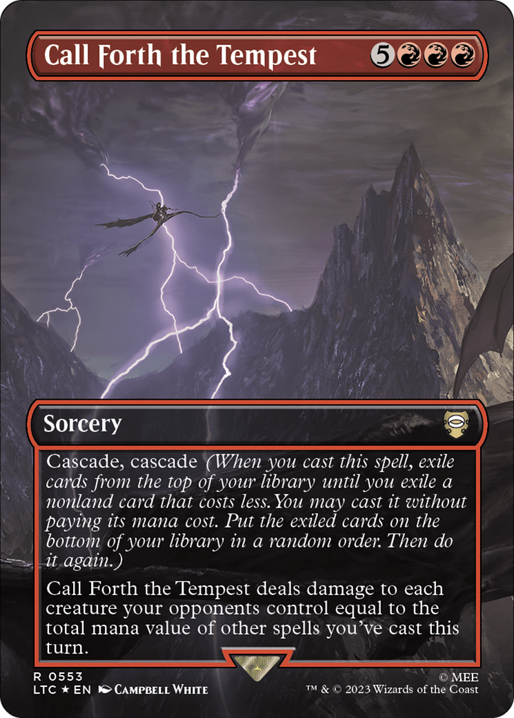 Call Forth the Tempest (LTC-553) - Tales of Middle-earth Commander (Borderless) Foil - Premium MTG Single from Wizards of the Coast - Just $4.01! Shop now at Game Crave Tournament Store