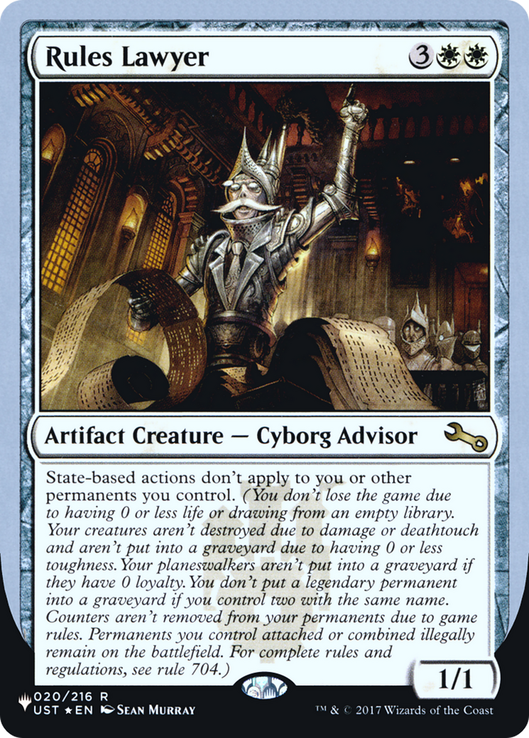 Rules Lawyer (UPLIST-007) - The List (Unfinity Foil Edition) Foil - Premium MTG Single from Wizards of the Coast - Just $0.25! Shop now at Game Crave Tournament Store