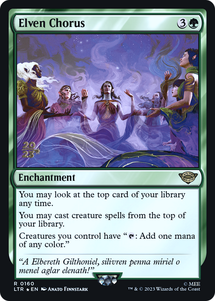 Elven Chorus (PLTR-160S) - Tales of Middle-earth Promos Foil - Premium MTG Single from Wizards of the Coast - Just $1.49! Shop now at Game Crave Tournament Store