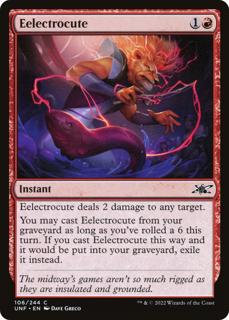 Eelectrocute (UNF-106) - Unfinity Foil - Premium MTG Single from Wizards of the Coast - Just $0.25! Shop now at Game Crave Tournament Store