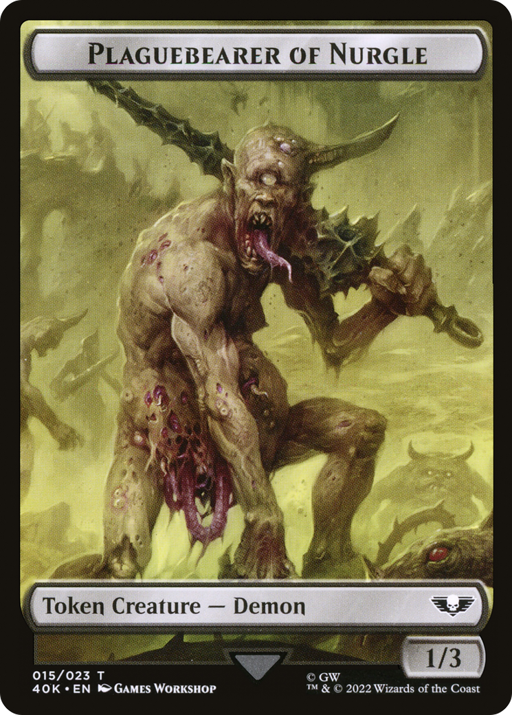 Plaguebearer of Nurgle (T40K-015) - Warhammer 40,000 Tokens - Premium MTG Single from Wizards of the Coast - Just $0! Shop now at Game Crave Tournament Store