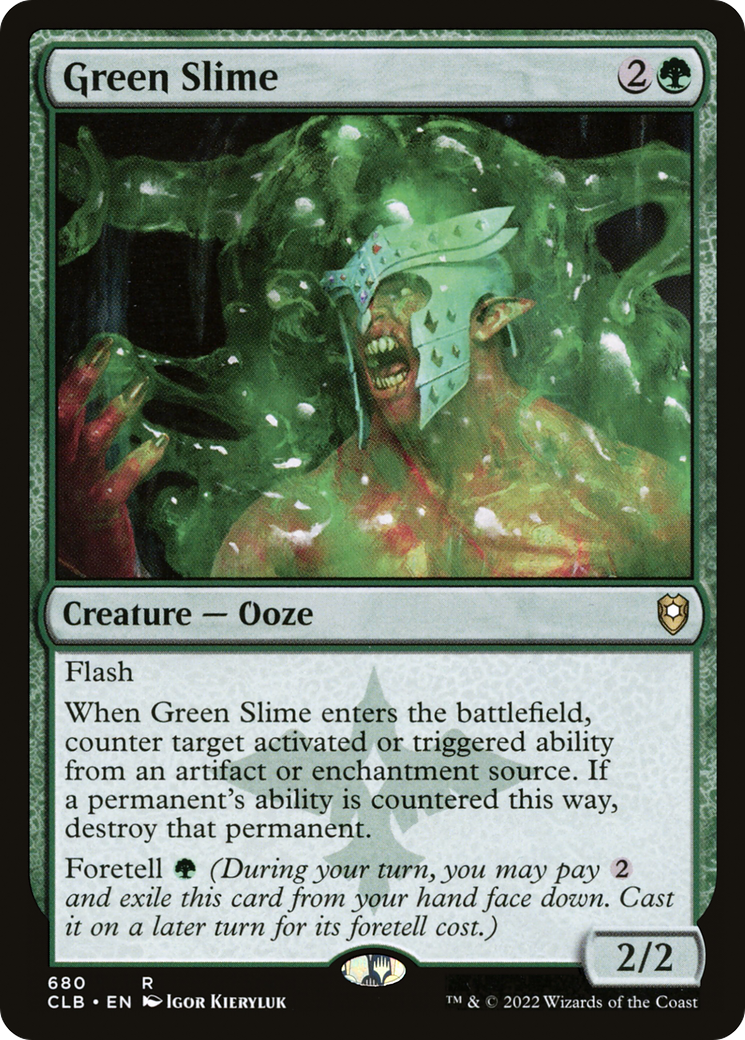 Green Slime (CLB-680) - Commander Legends: Battle for Baldur's Gate - Premium MTG Single from Wizards of the Coast - Just $0.53! Shop now at Game Crave Tournament Store