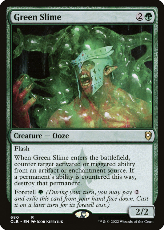 Green Slime (CLB-680) - Commander Legends: Battle for Baldur's Gate - Premium MTG Single from Wizards of the Coast - Just $0.53! Shop now at Game Crave Tournament Store