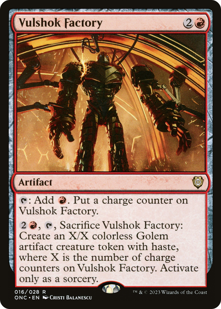 Vulshok Factory (ONC-016) - Phyrexia: All Will Be One Commander - Premium MTG Single from Wizards of the Coast - Just $0.08! Shop now at Game Crave Tournament Store