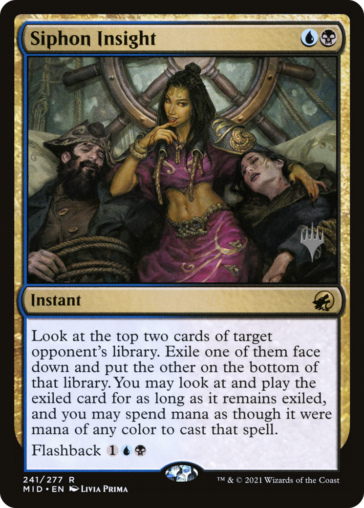 Siphon Insight (PMID-241P) - Innistrad: Midnight Hunt Promos Foil - Premium MTG Single from Wizards of the Coast - Just $0.18! Shop now at Game Crave Tournament Store
