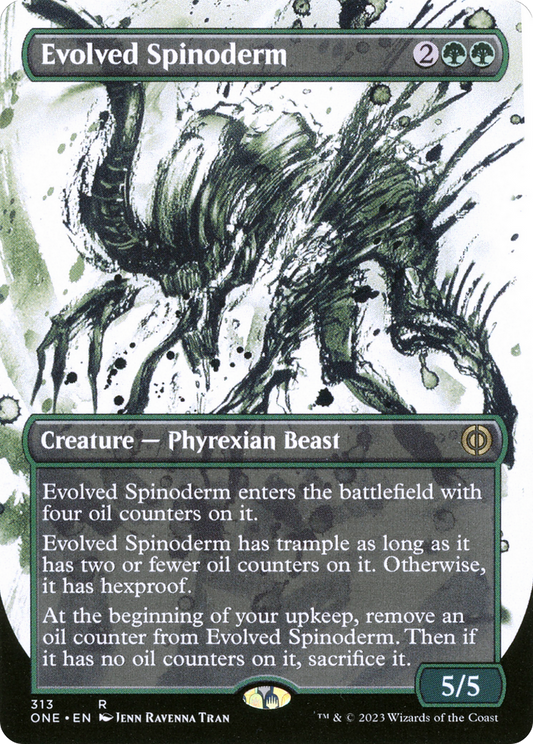 Evolved Spinoderm (ONE-313) - Phyrexia: All Will Be One: (Showcase) (Borderless) Foil - Premium MTG Single from Wizards of the Coast - Just $0.08! Shop now at Game Crave Tournament Store