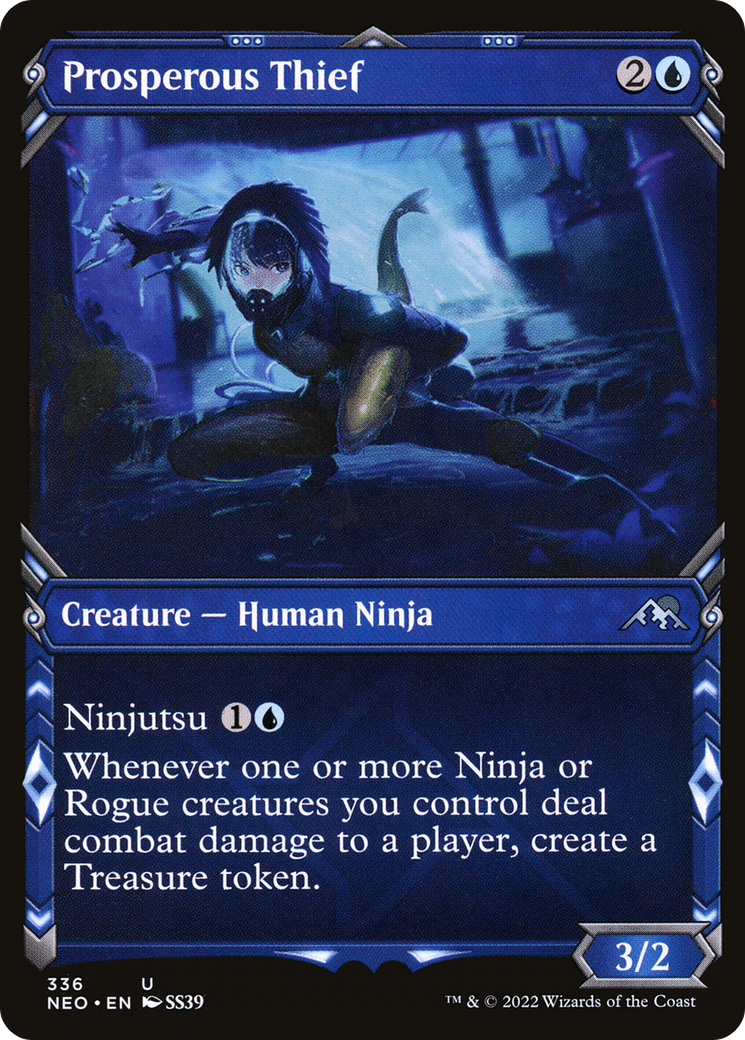 Prosperous Thief (NEO-336) - Kamigawa: Neon Dynasty: (Showcase) Foil - Premium MTG Single from Wizards of the Coast - Just $0.11! Shop now at Game Crave Tournament Store