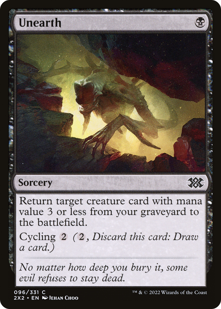 Unearth (2X2-096) - Double Masters 2022 - Premium MTG Single from Wizards of the Coast - Just $0.10! Shop now at Game Crave Tournament Store