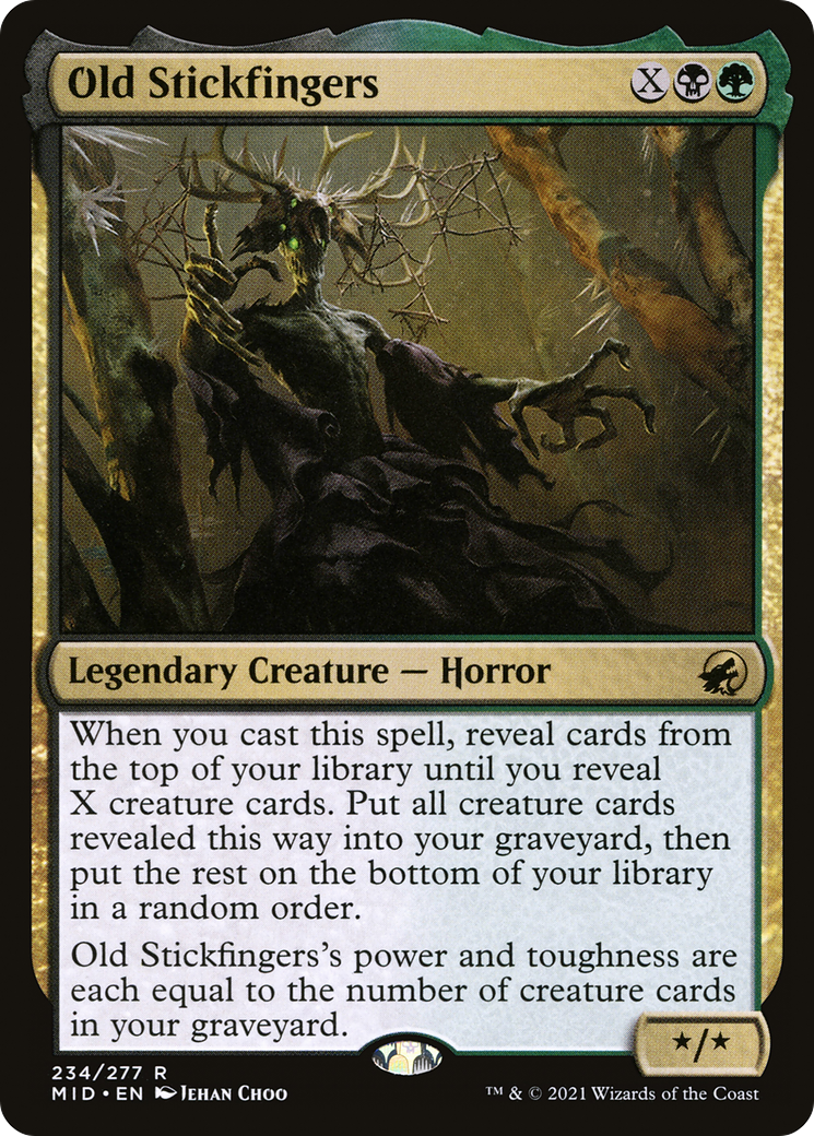 Old Stickfingers (MID-234) - Innistrad: Midnight Hunt Foil - Premium MTG Single from Wizards of the Coast - Just $0.38! Shop now at Game Crave Tournament Store
