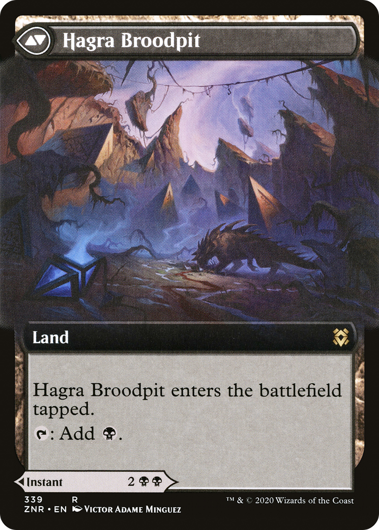 Hagra Mauling // Hagra Broodpit (ZNR-339) - Zendikar Rising: (Extended Art) - Premium MTG Single from Wizards of the Coast - Just $0.48! Shop now at Game Crave Tournament Store