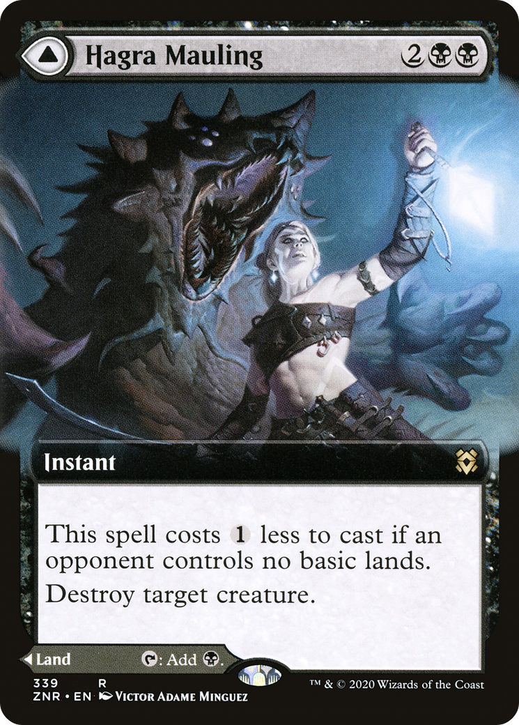 Hagra Mauling // Hagra Broodpit (ZNR-339) - Zendikar Rising: (Extended Art) Foil - Premium MTG Single from Wizards of the Coast - Just $0.34! Shop now at Game Crave Tournament Store