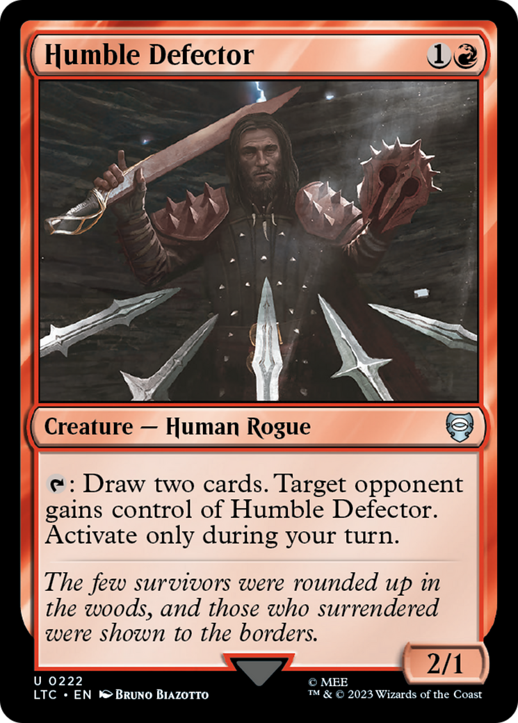 Humble Defector (LTC-222) - Tales of Middle-earth Commander - Premium MTG Single from Wizards of the Coast - Just $0.25! Shop now at Game Crave Tournament Store