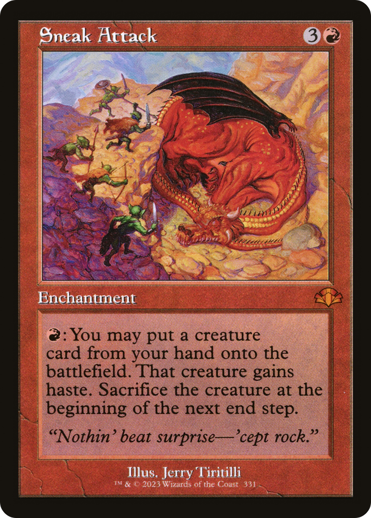 Sneak Attack (DMR-331) - Dominaria Remastered - Premium MTG Single from Wizards of the Coast - Just $3.72! Shop now at Game Crave Tournament Store