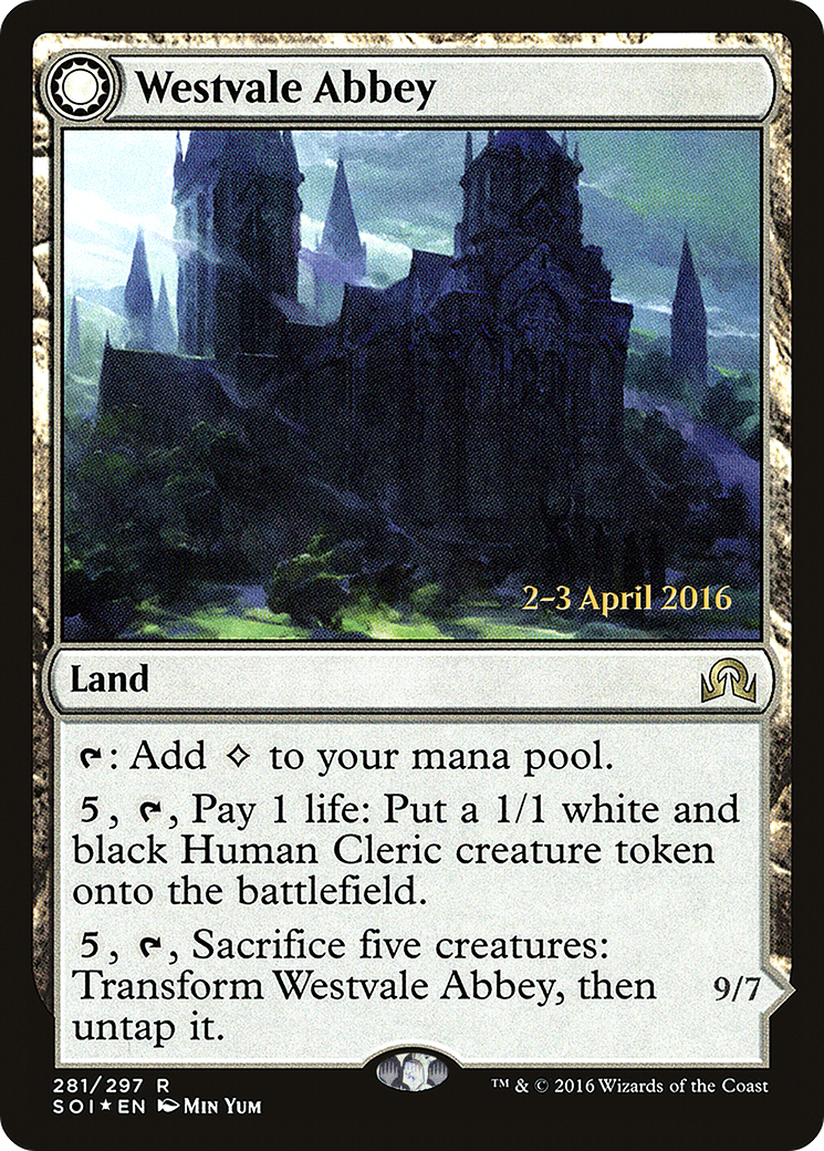 Westvale Abbey // Ormendahl, Profane Prince (PSOI-281S) - Shadows over Innistrad Promos: (Double Faced Transform) Foil - Premium MTG Single from Wizards of the Coast - Just $2.36! Shop now at Game Crave Tournament Store