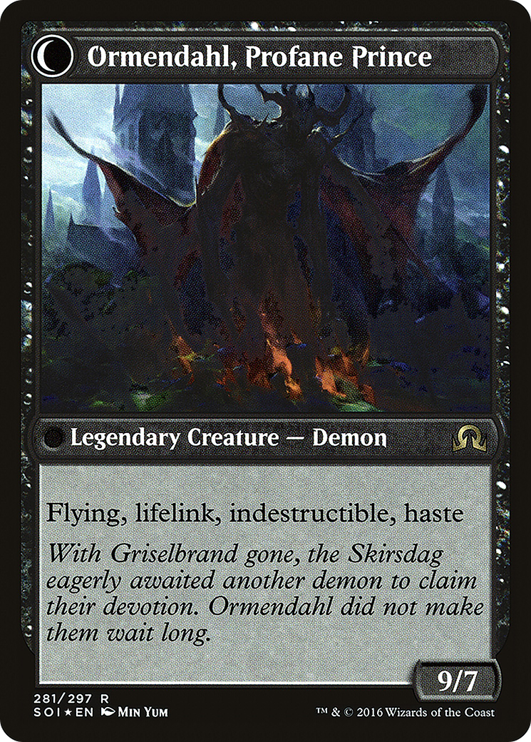 Westvale Abbey // Ormendahl, Profane Prince (PSOI-281S) - Shadows over Innistrad Promos: (Double Faced Transform) Foil - Premium MTG Single from Wizards of the Coast - Just $2.36! Shop now at Game Crave Tournament Store