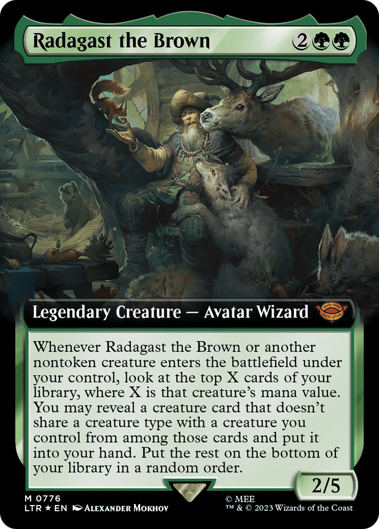 Radagast the Brown (LTR-776) - The Lord of the Rings: Tales of Middle-earth: (Extended Art) Foil - Premium MTG Single from Wizards of the Coast - Just $0.55! Shop now at Game Crave Tournament Store