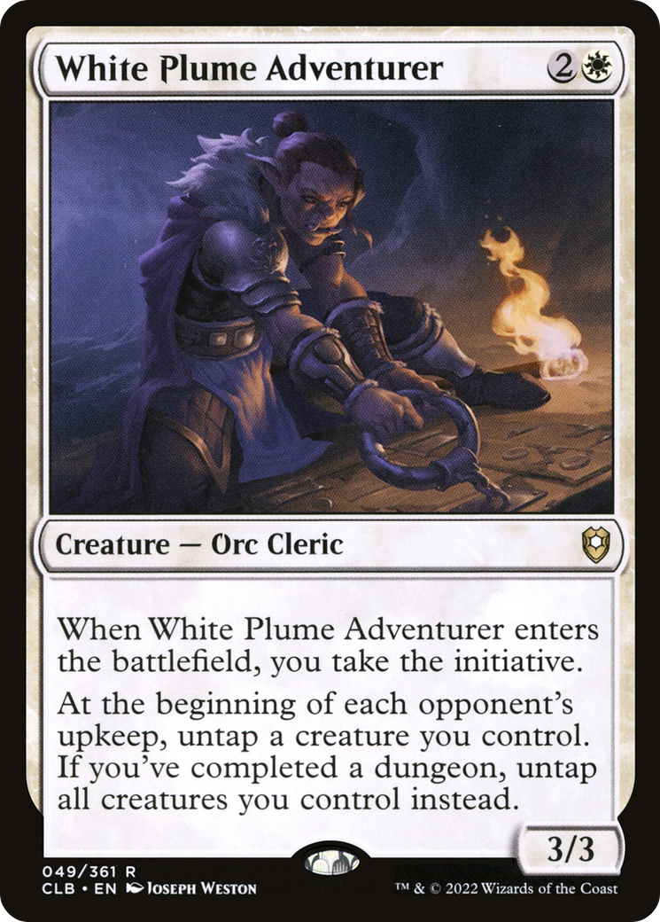 White Plume Adventurer (CLB-049) - Commander Legends: Battle for Baldur's Gate - Premium MTG Single from Wizards of the Coast - Just $0.20! Shop now at Game Crave Tournament Store