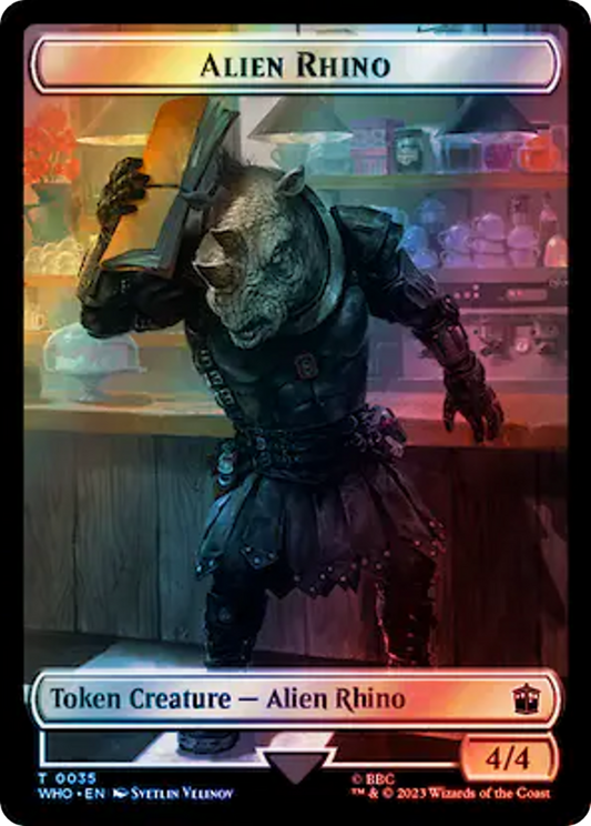 Alien Rhino (TWHO-035) - Doctor Who Tokens Foil - Premium MTG Single from Wizards of the Coast - Just $0! Shop now at Game Crave Tournament Store