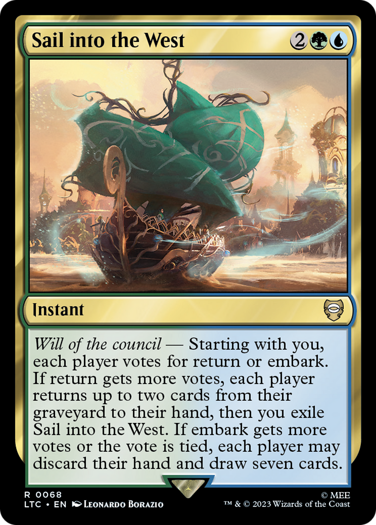 Sail into the West (LTC-068) - Tales of Middle-earth Commander - Premium MTG Single from Wizards of the Coast - Just $0.08! Shop now at Game Crave Tournament Store