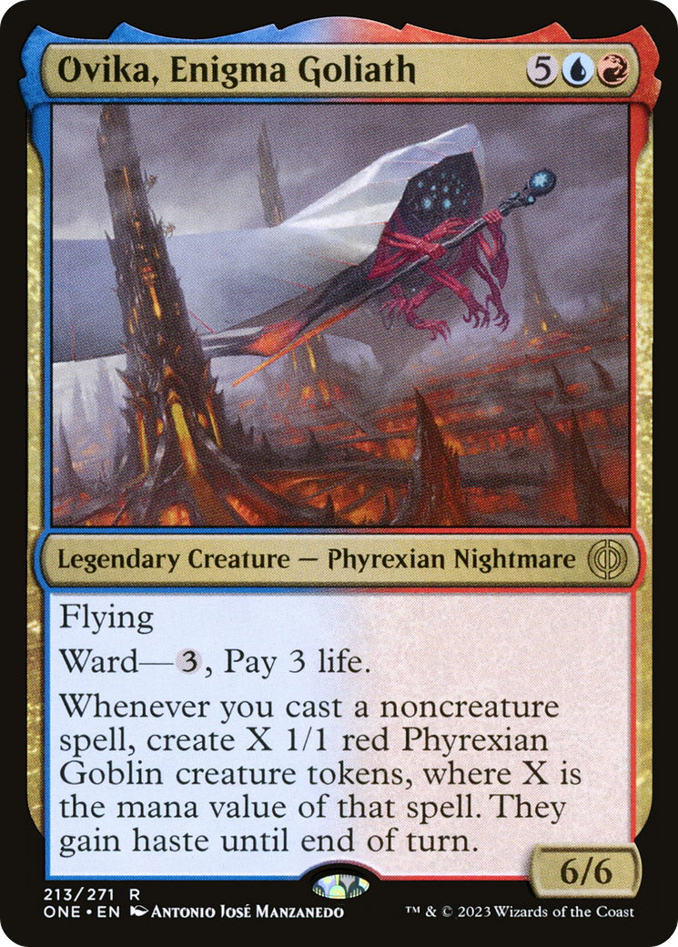 Ovika, Enigma Goliath (ONE-213) - Phyrexia: All Will Be One Foil - Premium MTG Single from Wizards of the Coast - Just $0.26! Shop now at Game Crave Tournament Store