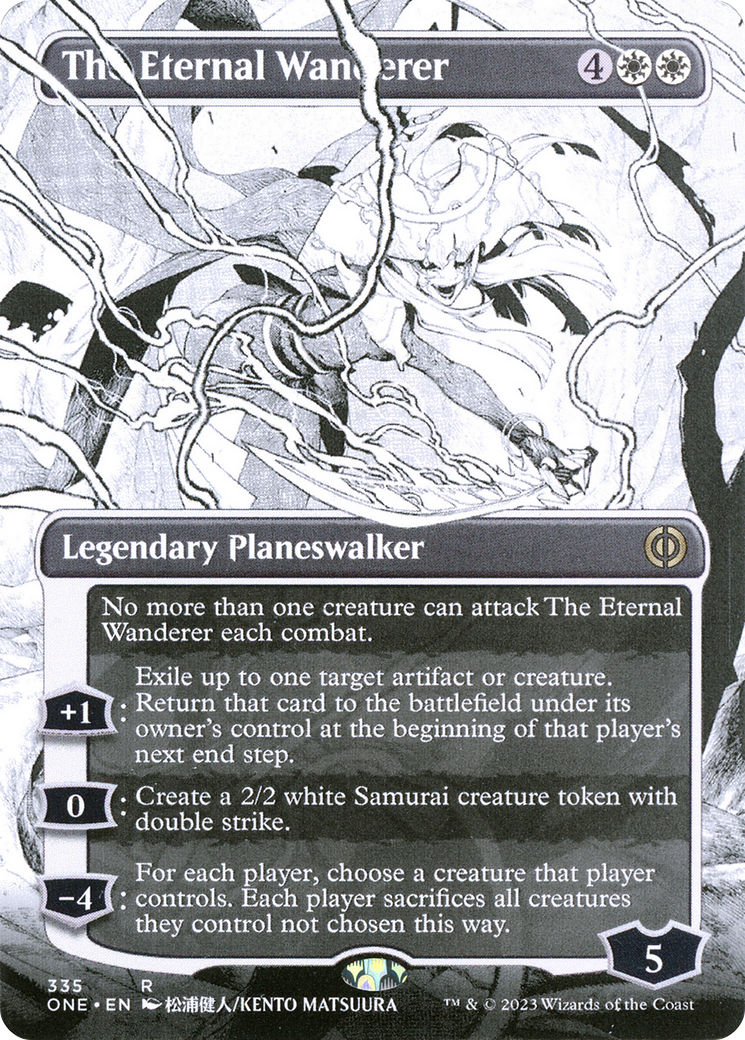 The Eternal Wanderer (ONE-335) - Phyrexia: All Will Be One: (Showcase) (Borderless) Foil - Premium MTG Single from Wizards of the Coast - Just $1.68! Shop now at Game Crave Tournament Store