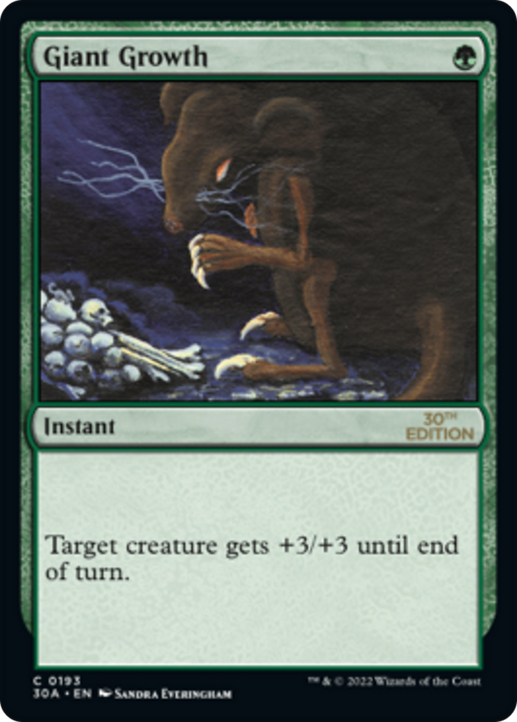Giant Growth (30A-193) - 30th Anniversary Edition - Premium MTG Single from Wizards of the Coast - Just $0.20! Shop now at Game Crave Tournament Store
