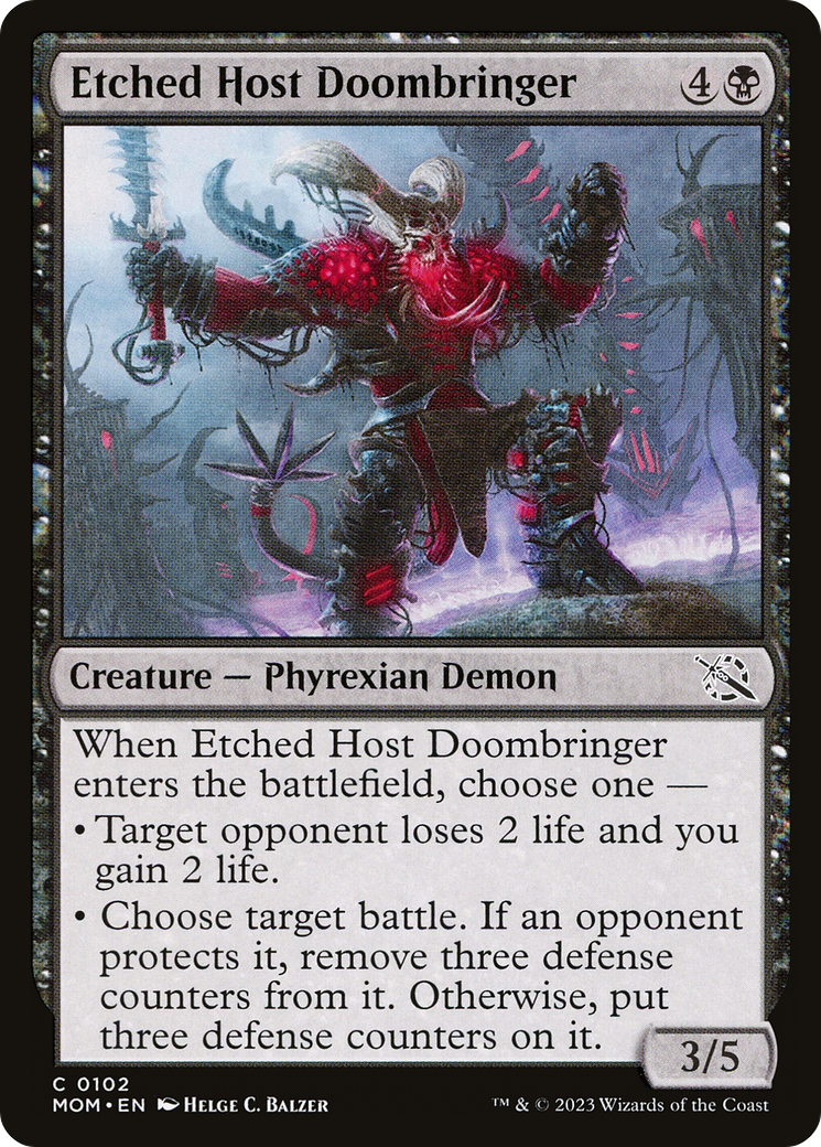 Etched Host Doombringer (MOM-102) - March of the Machine - Premium MTG Single from Wizards of the Coast - Just $0.08! Shop now at Game Crave Tournament Store