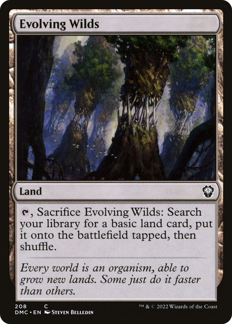 Evolving Wilds (DMC-208) - Dominaria United Commander - Premium MTG Single from Wizards of the Coast - Just $0.25! Shop now at Game Crave Tournament Store