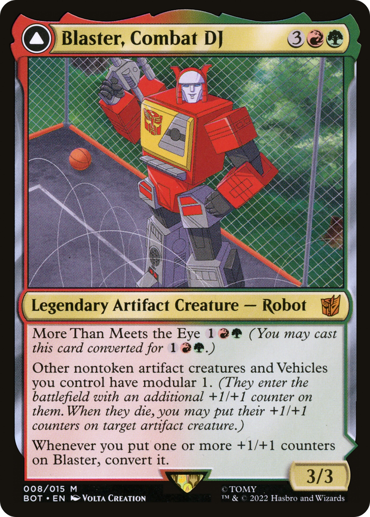 Blaster, Combat DJ // Blaster, Morale Booster (BOT-008) - Transformers: (convertdfc) - Premium MTG Single from Wizards of the Coast - Just $0.12! Shop now at Game Crave Tournament Store
