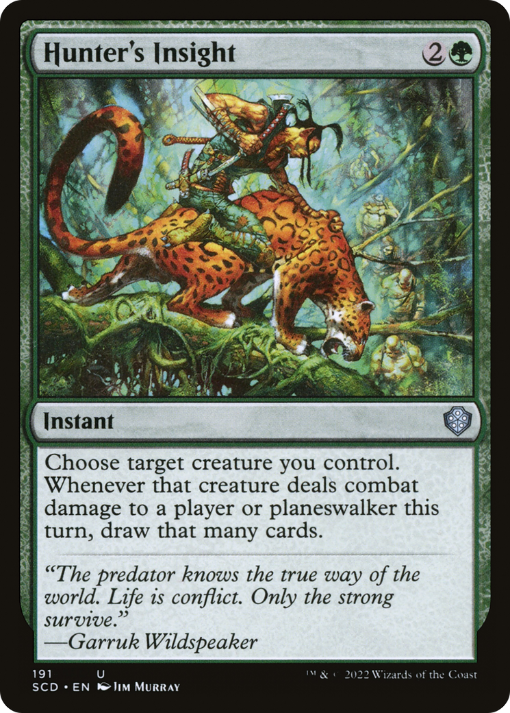 Hunter's Insight (SCD-191) - Starter Commander Decks - Premium MTG Single from Wizards of the Coast - Just $0.08! Shop now at Game Crave Tournament Store