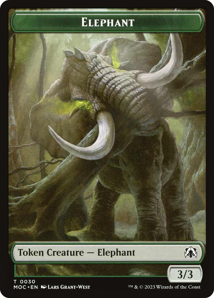 Elephant (TMOC-030) - March of the Machine Commander Tokens - Premium MTG Single from Wizards of the Coast - Just $0! Shop now at Game Crave Tournament Store
