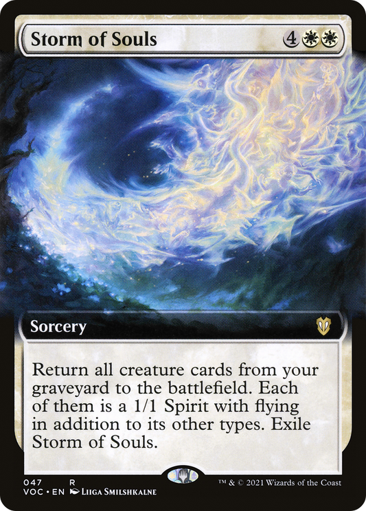 Storm of Souls (VOC-047) - Crimson Vow Commander: (Extended Art) - Premium MTG Single from Wizards of the Coast - Just $0.23! Shop now at Game Crave Tournament Store