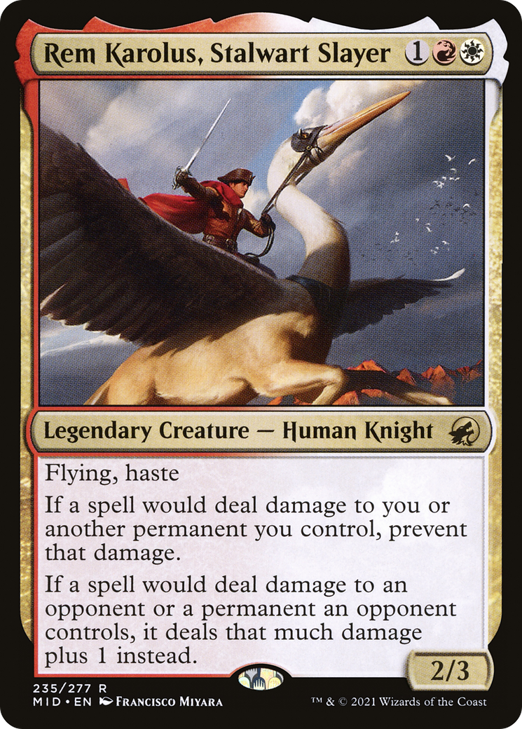 Rem Karolus, Stalwart Slayer (MID-235) - Innistrad: Midnight Hunt - Premium MTG Single from Wizards of the Coast - Just $0.08! Shop now at Game Crave Tournament Store