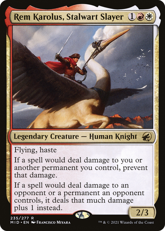 Rem Karolus, Stalwart Slayer (MID-235) - Innistrad: Midnight Hunt - Premium MTG Single from Wizards of the Coast - Just $0.08! Shop now at Game Crave Tournament Store