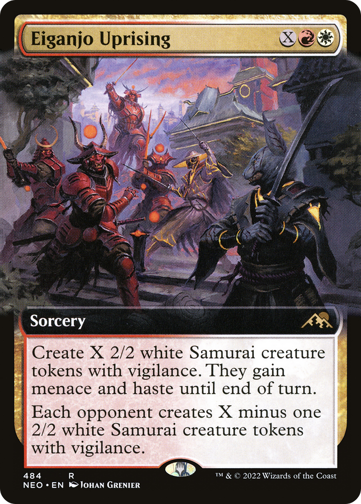 Eiganjo Uprising (NEO-484) - Kamigawa: Neon Dynasty: (Extended Art) - Premium MTG Single from Wizards of the Coast - Just $0.08! Shop now at Game Crave Tournament Store