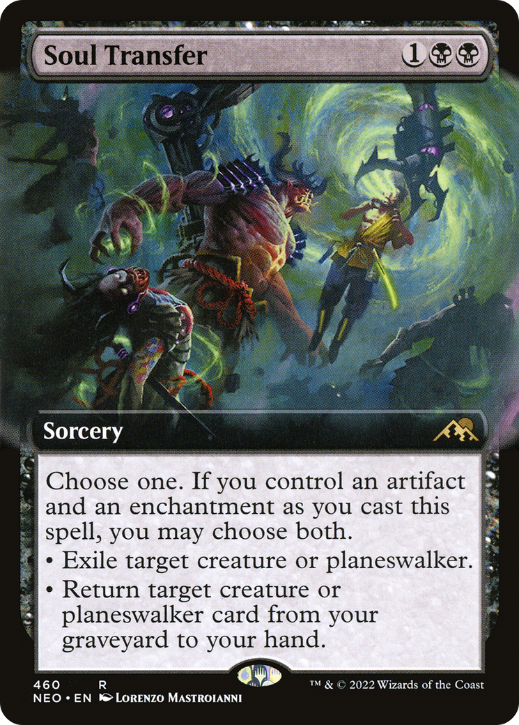 Soul Transfer (NEO-460) - Kamigawa: Neon Dynasty: (Extended Art) - Premium MTG Single from Wizards of the Coast - Just $0.08! Shop now at Game Crave Tournament Store