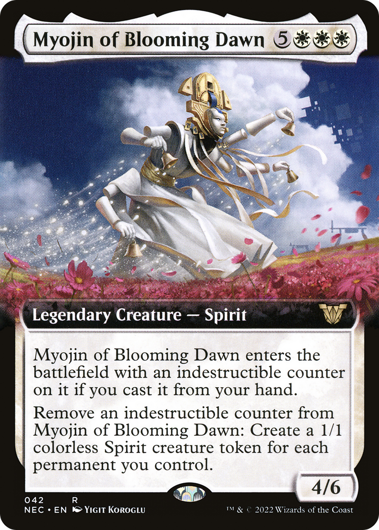 Myojin of Blooming Dawn (NEC-042) - Neon Dynasty Commander: (Extended Art) - Premium MTG Single from Wizards of the Coast - Just $0.31! Shop now at Game Crave Tournament Store