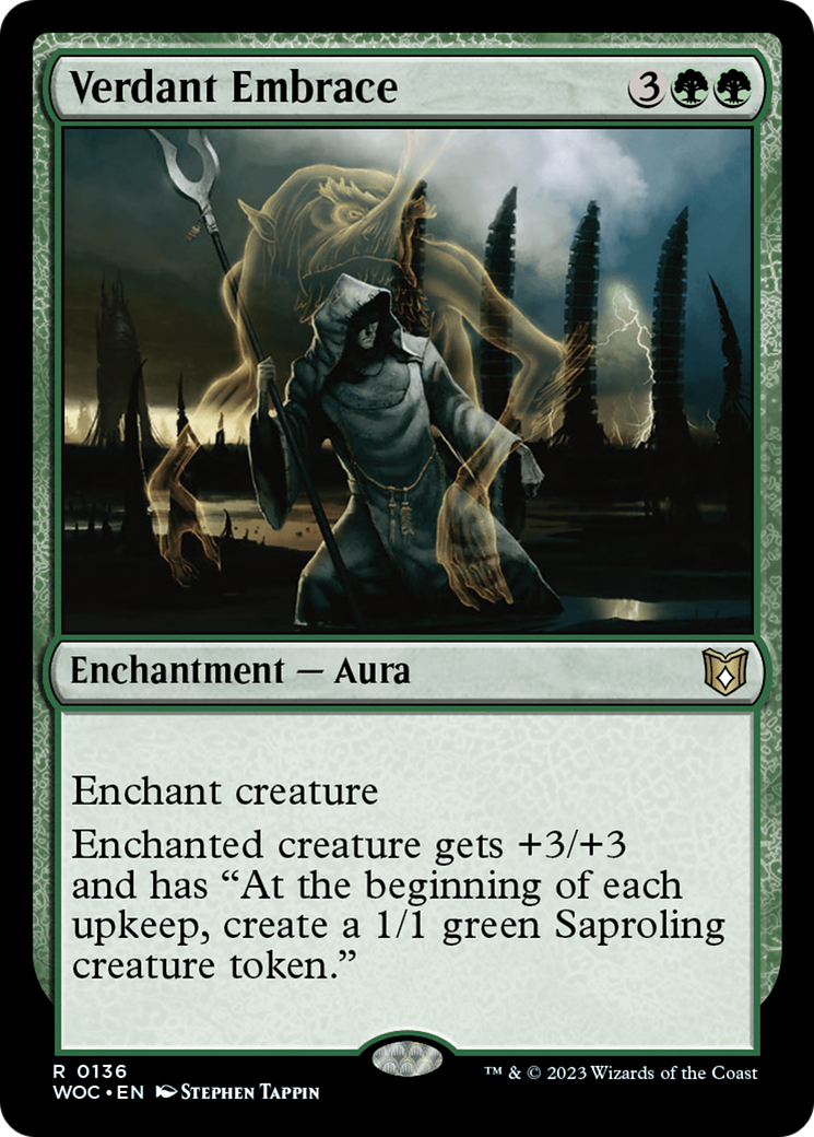 Verdant Embrace (WOC-136) - Wilds of Eldraine Commander - Premium MTG Single from Wizards of the Coast - Just $0.08! Shop now at Game Crave Tournament Store