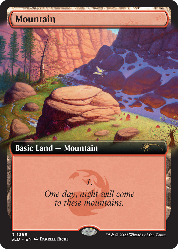 Mountain (SLD-1358) - Secret Lair Drop: (Extended Art) Foil - Premium MTG Single from Wizards of the Coast - Just $0.88! Shop now at Game Crave Tournament Store