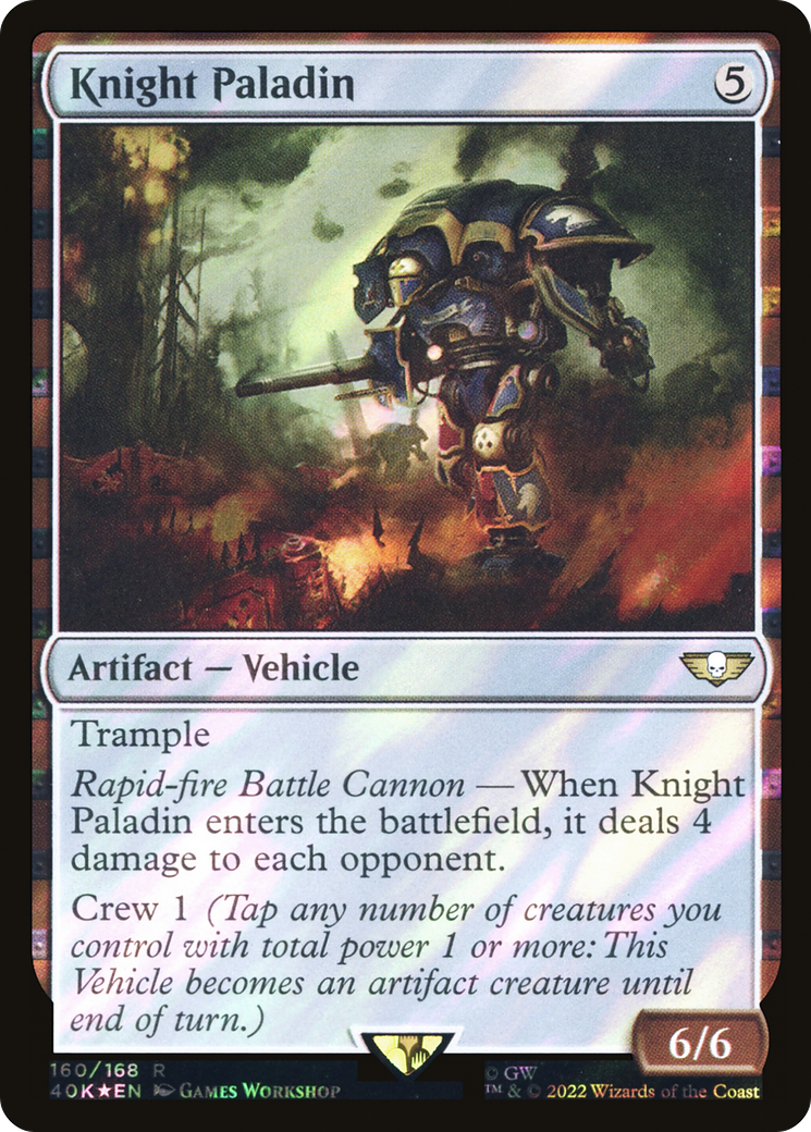 Knight Paladin (40K-160★) - Warhammer 40,000 Commander Foil - Premium MTG Single from Wizards of the Coast - Just $2.70! Shop now at Game Crave Tournament Store
