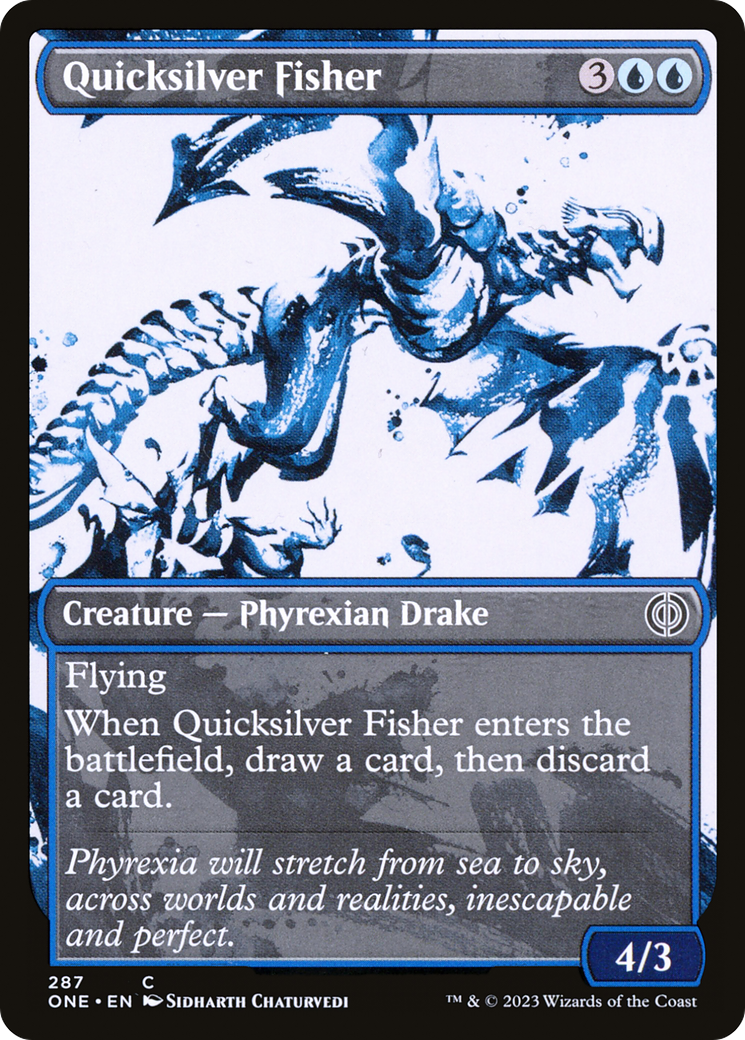 Quicksilver Fisher (ONE-287) - Phyrexia: All Will Be One: (Showcase) Foil - Premium MTG Single from Wizards of the Coast - Just $0.08! Shop now at Game Crave Tournament Store