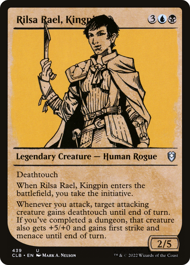 Rilsa Rael, Kingpin (CLB-439) - Commander Legends: Battle for Baldur's Gate: (Showcase) - Premium MTG Single from Wizards of the Coast - Just $0.25! Shop now at Game Crave Tournament Store