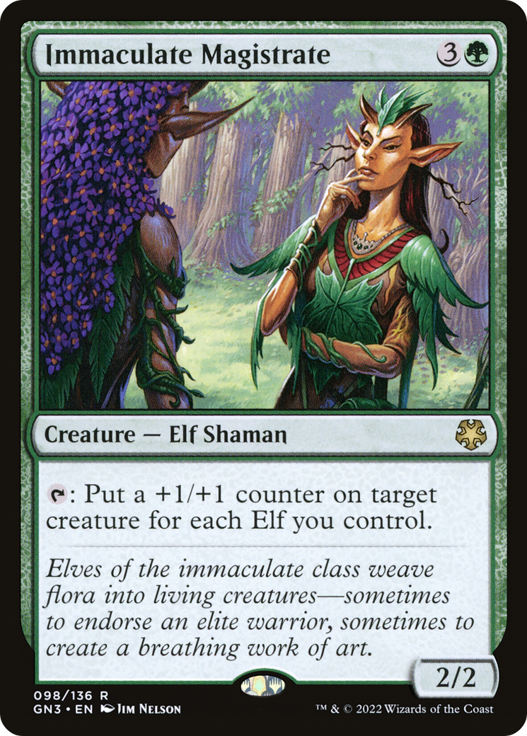 Immaculate Magistrate (GN3-098) - Game Night: Free-for-All - Premium MTG Single from Wizards of the Coast - Just $0.29! Shop now at Game Crave Tournament Store