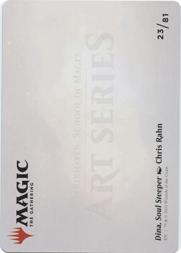 Dina, Soul Steeper // Dina, Soul Steeper (ASTX-023) - Strixhaven Art Series (Borderless) - Premium MTG Single from Wizards of the Coast - Just $0! Shop now at Game Crave Tournament Store