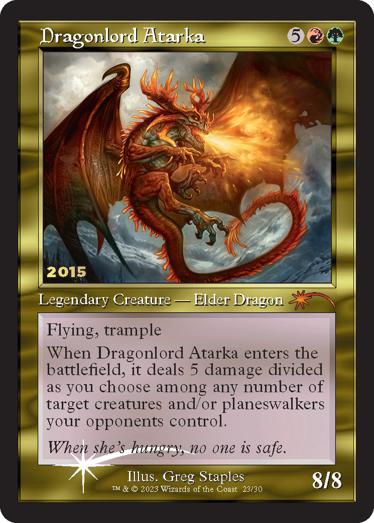Dragonlord Atarka (P30A-023) - 30th Anniversary Play Promos Foil - Premium MTG Single from Wizards of the Coast - Just $3.62! Shop now at Game Crave Tournament Store