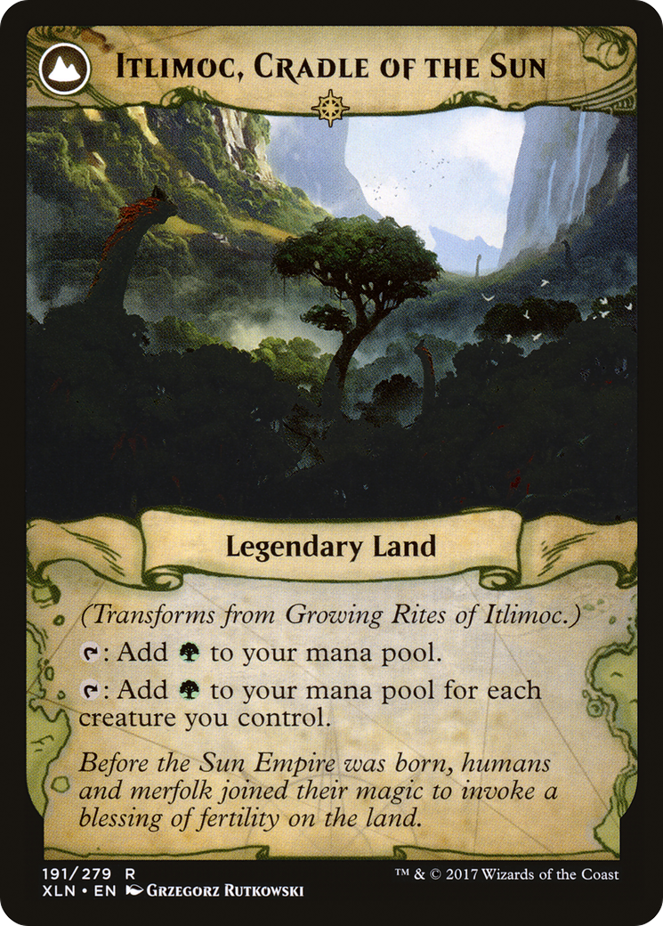 Growing Rites of Itlimoc // Itlimoc, Cradle of the Sun (XLN-191) - Ixalan: (compasslanddfc) - Premium MTG Single from Wizards of the Coast - Just $0.94! Shop now at Game Crave Tournament Store