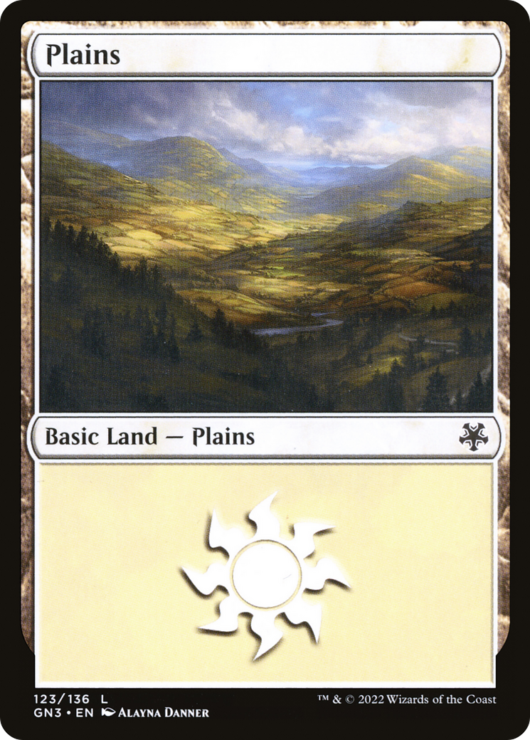 Plains (GN3-123) - Game Night: Free-for-All - Premium MTG Single from Wizards of the Coast - Just $0.08! Shop now at Game Crave Tournament Store