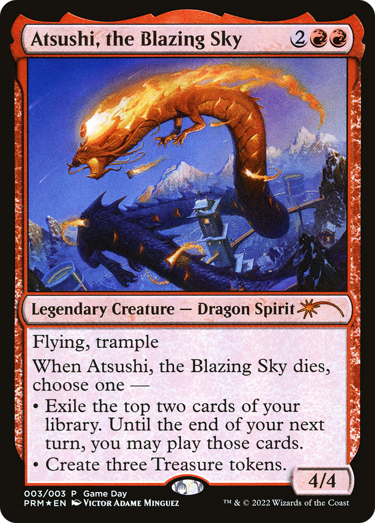 Atsushi, the Blazing Sky (PW22-003) - Wizards Play Network 2022 Foil - Premium MTG Single from Wizards of the Coast - Just $2.45! Shop now at Game Crave Tournament Store